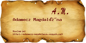 Adamecz Magdaléna névjegykártya